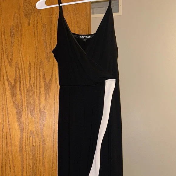 Express | Dresses | Express Midi Black And White Cocktail Dress | Poshmark